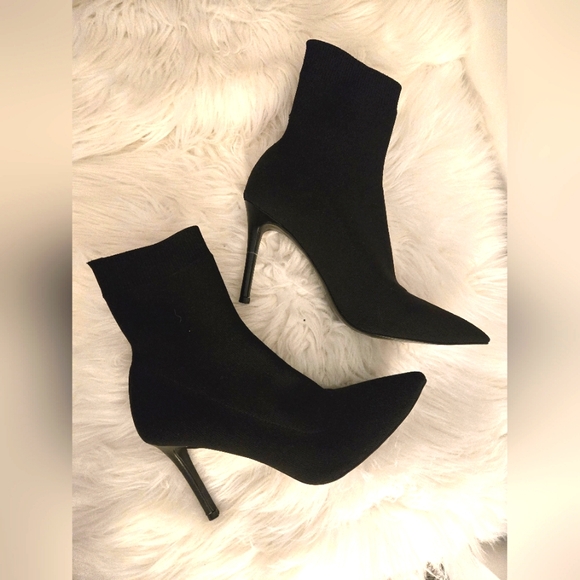 Steve Madden Shoes - Steve Madden Claire Mesh Stilletto black boots | size 8.5